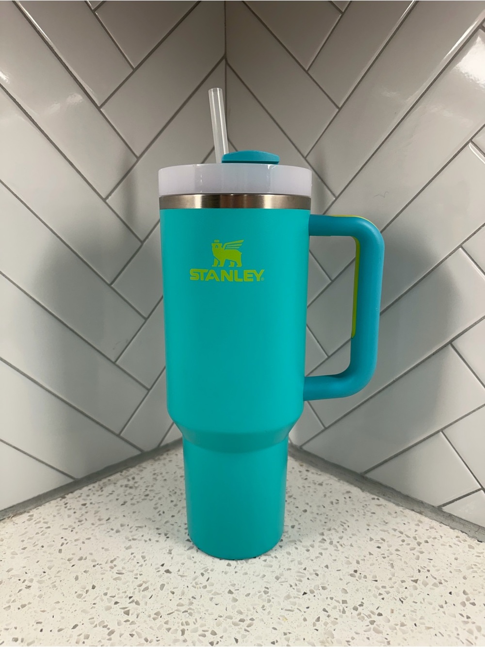 Stanley Tropical Teal Insulated Travel Mug with Handle 40 oz